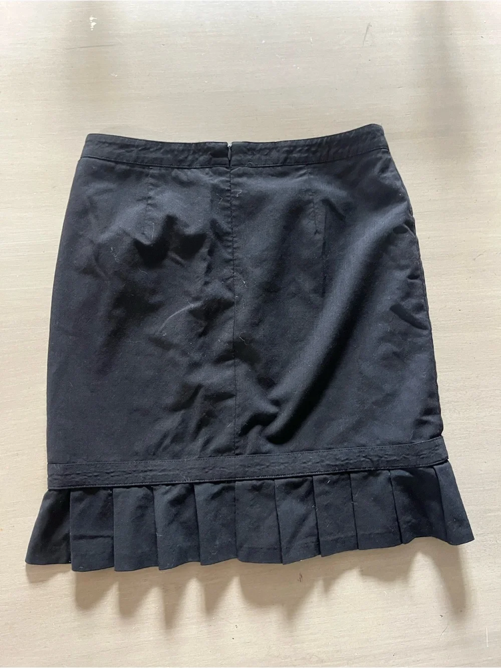 Express Black Pencil Skirt with Pleated Hem
